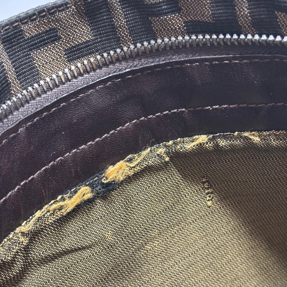 Fendi Vintage Brown Monogram Shoulder Bag - Picture 13 of 14
